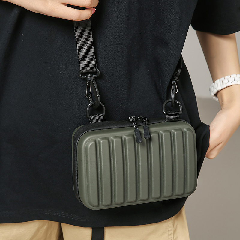 Women Bags Green - Unisex-Freizeit-Umhängetasche, Armeegrün, PVC, transparent, Umhängetasche für