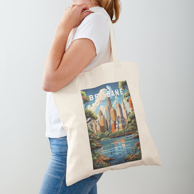 Women Bags In Australia - Brisbane Australien Reise-Kunst Vintage Tragetasche Einkaufstaschen