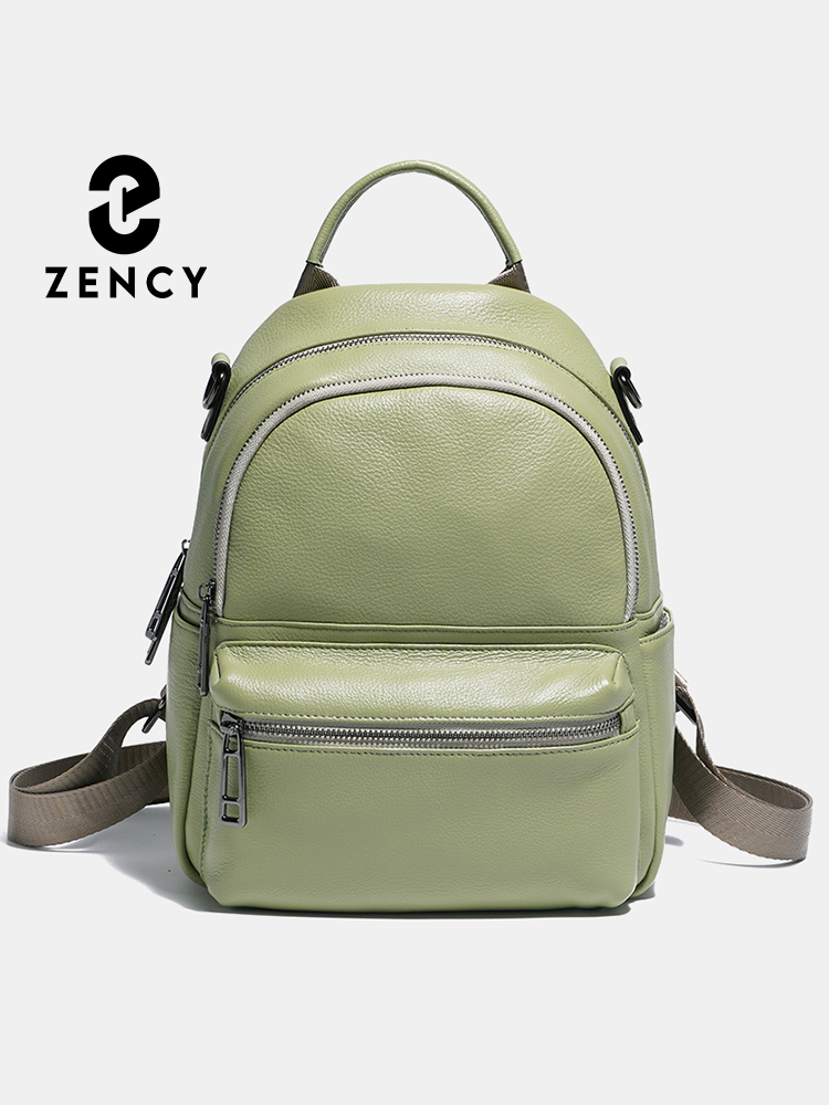 Women Bags Green - Zency Frauen Leder Rucksack Rucksack Mädchen