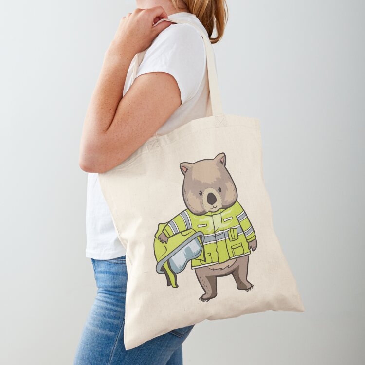 Women Bags In Australia - Wombat Wombats Feuerwehrmann Australien Helden-Geschenk Tragetasche