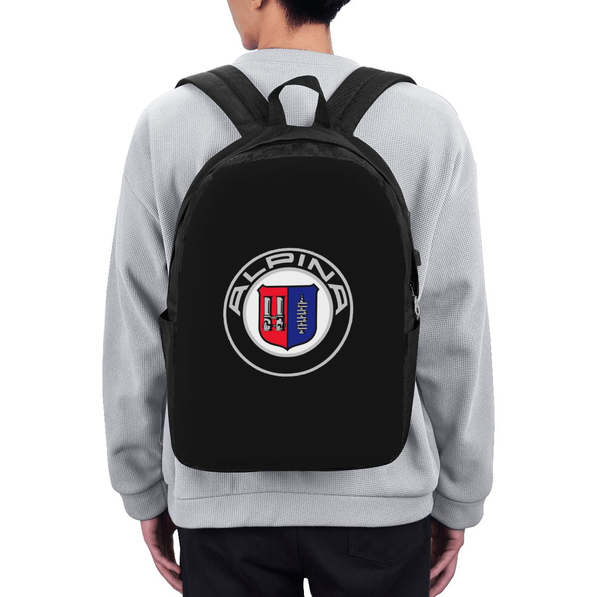 Woman In Bag - Alpina – Rucksack mit klassischen Auto-Logos,