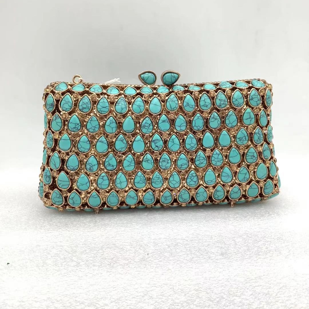 Women Bags Green - Dame türkis Abend Clutch Taschen für