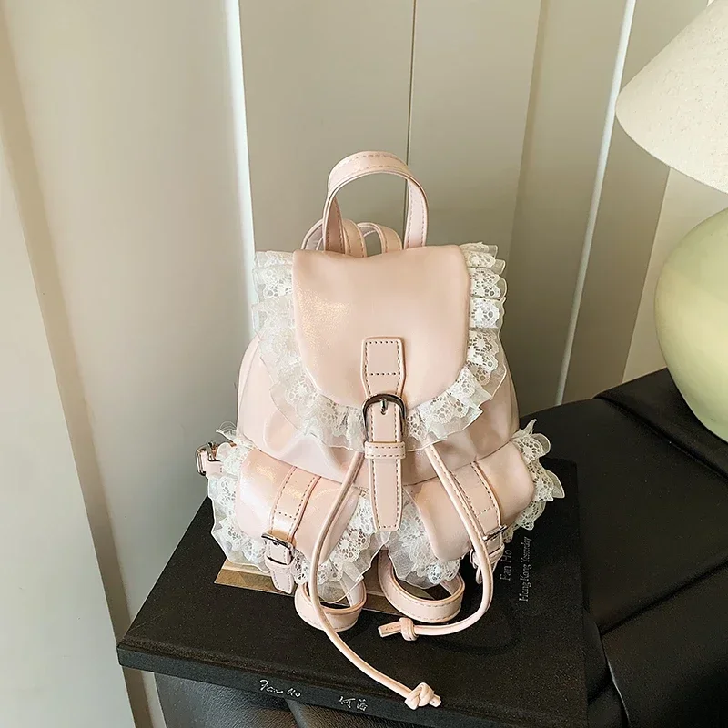 Women Bags Designer Sale - Solide PU-Spitze-Mädchen-Design-Rucksäcke, heißer Verkauf, große Kapazität,