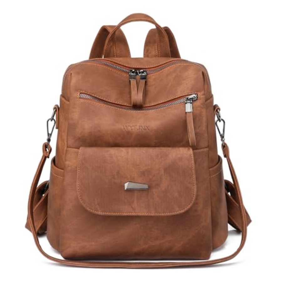 Woman In Bag - PU-Leder Rucksack-Handtasche für Damen, Modisches Multifunktionales