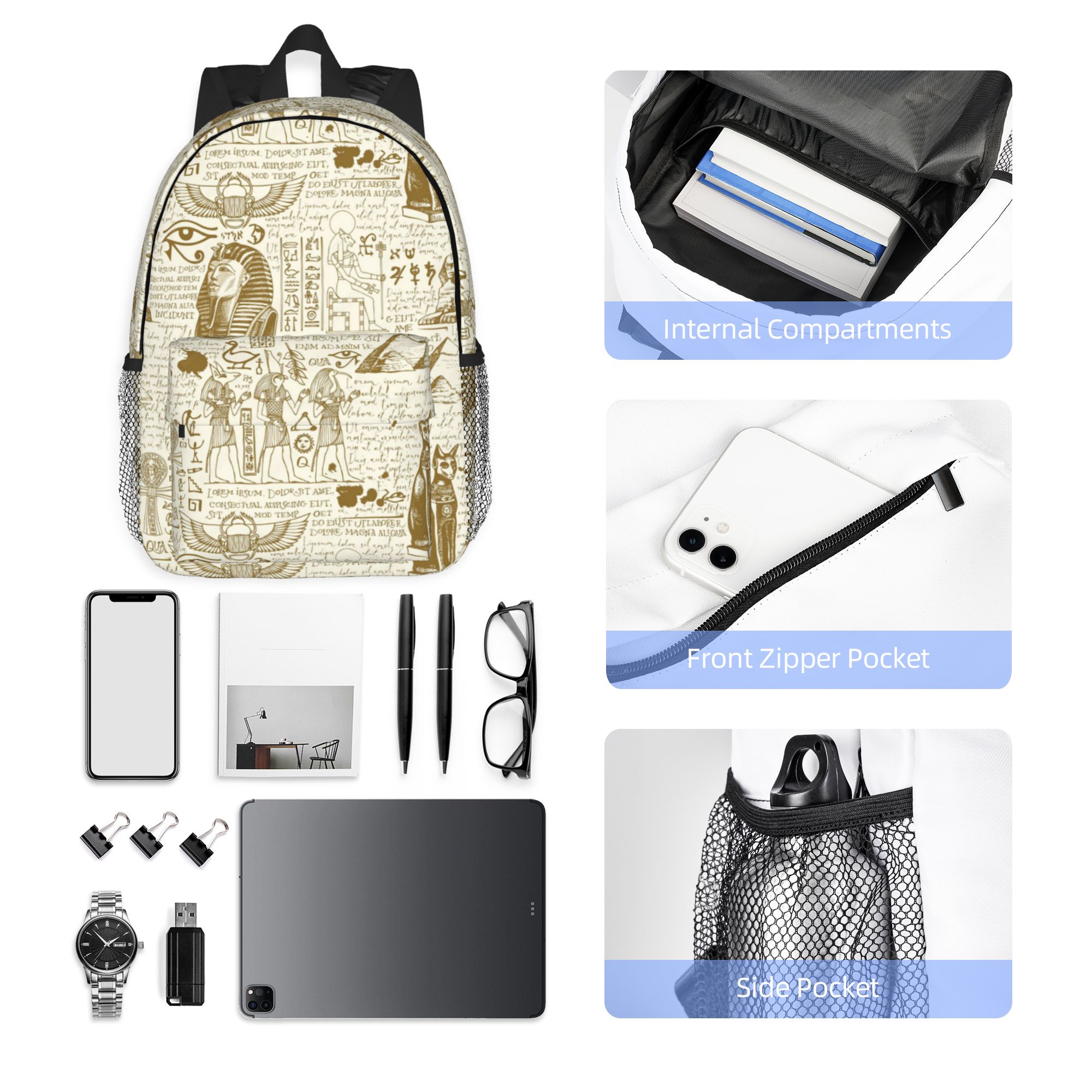 Rucksack mit egyptischen Götte – Women Bags Egypt Sale Bewertung und Preis