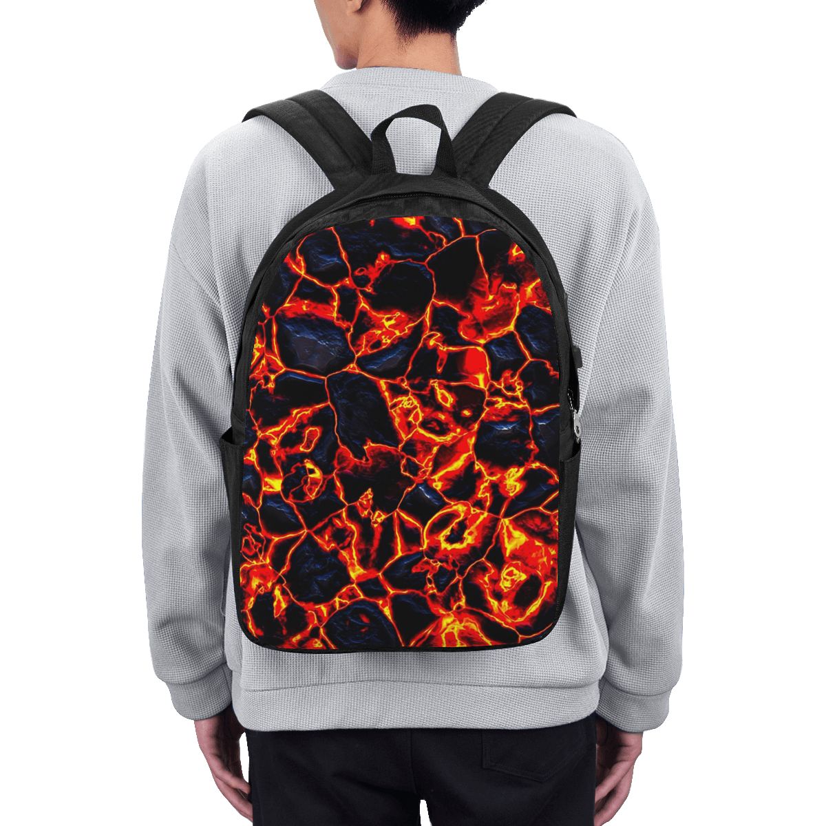 Magma-Vulkan-Lava-Feuer-Rucksa – Woman In Bag Bewertung und Preis