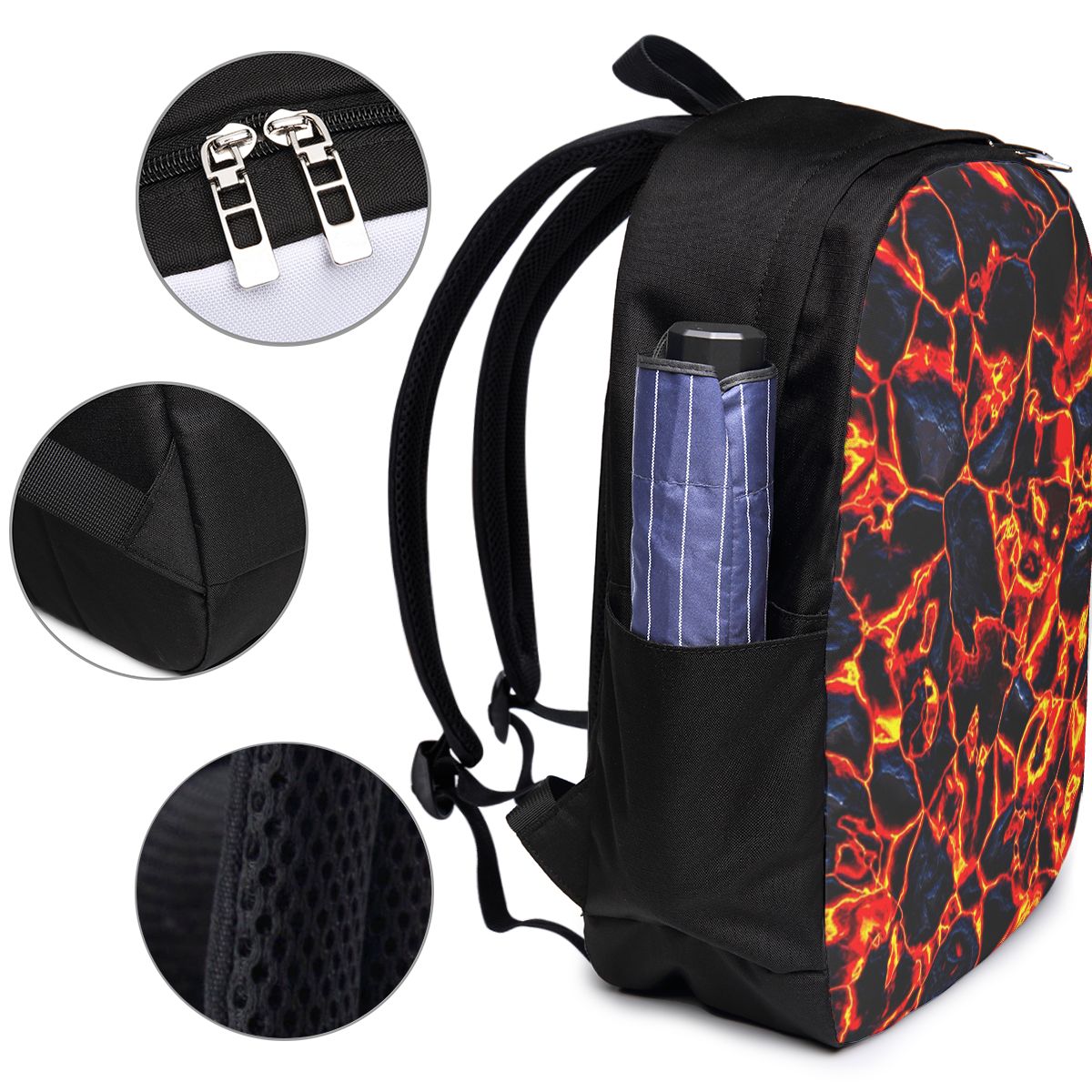 Magma-Vulkan-Lava-Feuer-Rucksa – Woman In Bag Bewertung und Preis