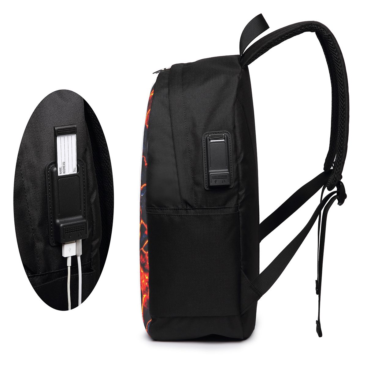 Magma-Vulkan-Lava-Feuer-Rucksa – Woman In Bag Bewertung und Preis