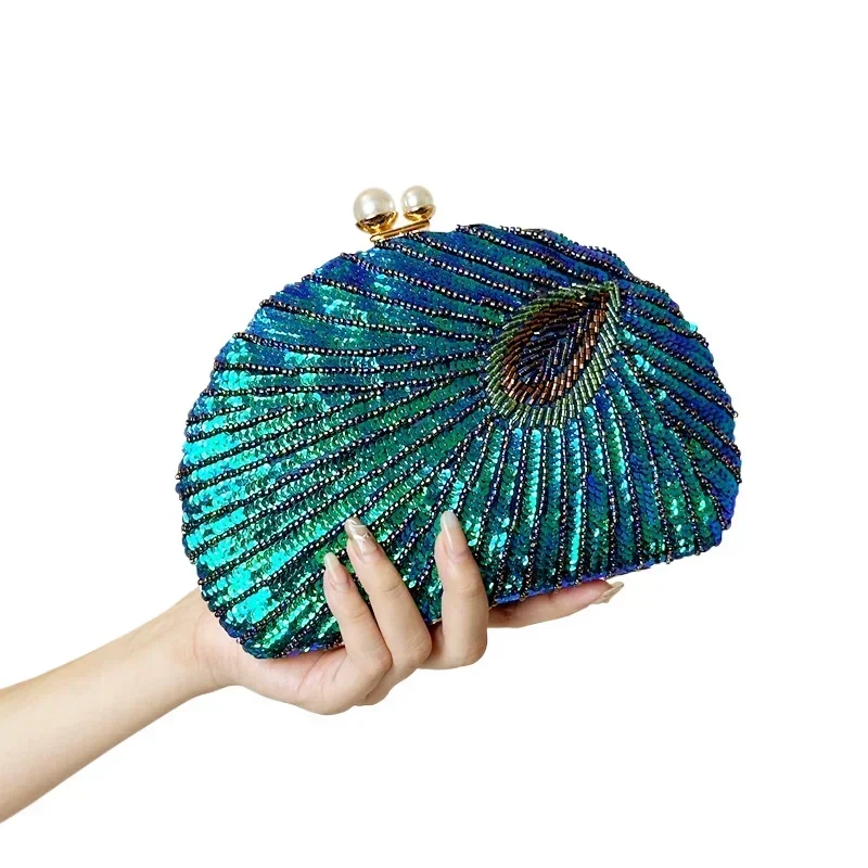 Neue Luxuriöse Pfauengrüne Clu – Women Bags Green Bewertung und Preis