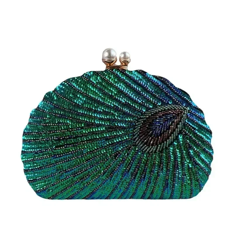 Neue Luxuriöse Pfauengrüne Clu – Women Bags Green Bewertung und Preis