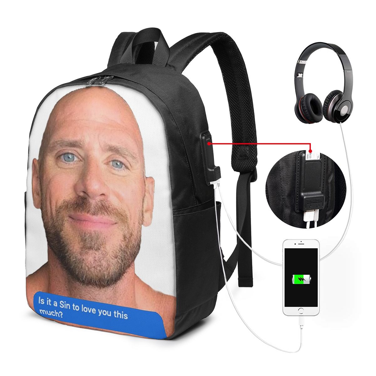 Johnny Sins Flirty Text Bubble – Woman In Bag Bewertung und Preis