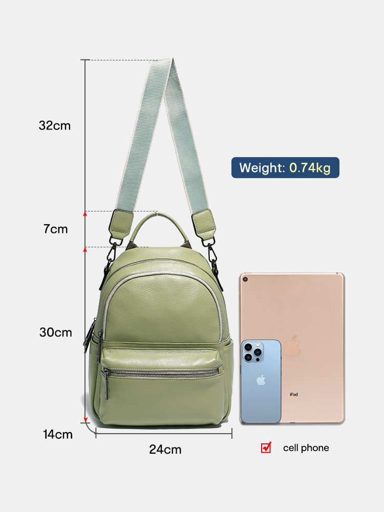 Zency Frauen Leder Rucksack Ru – Women Bags Green Bewertung und Preis