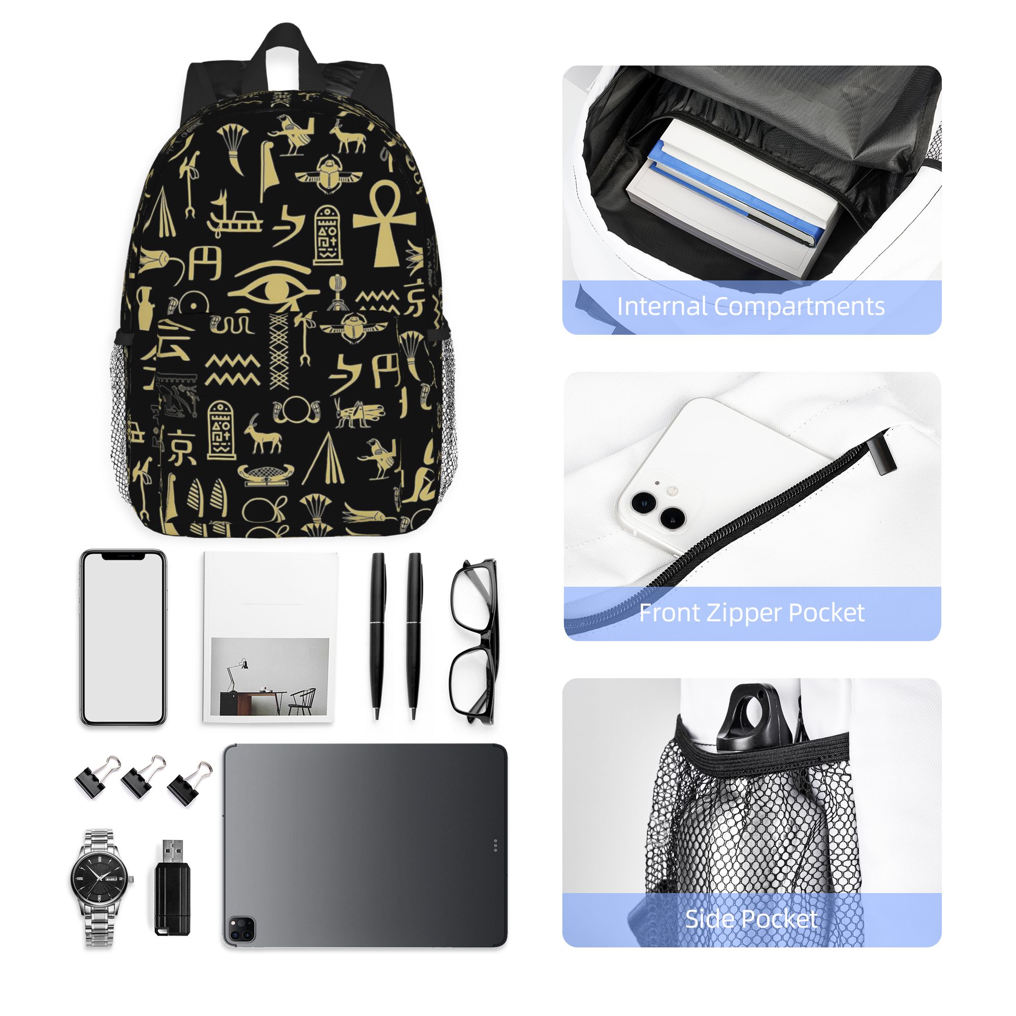 Rucksack mit egyptischen Götte – Women Bags Egypt Sale Bewertung und Preis