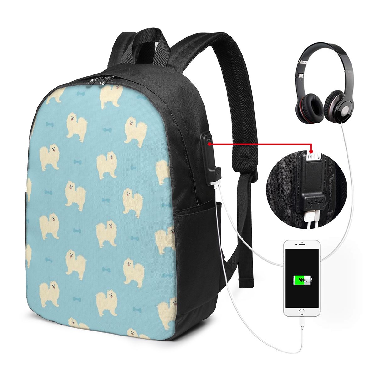 Samojeden-Hunde-Rucksack, Reis – Woman In Bag Bewertung und Preis