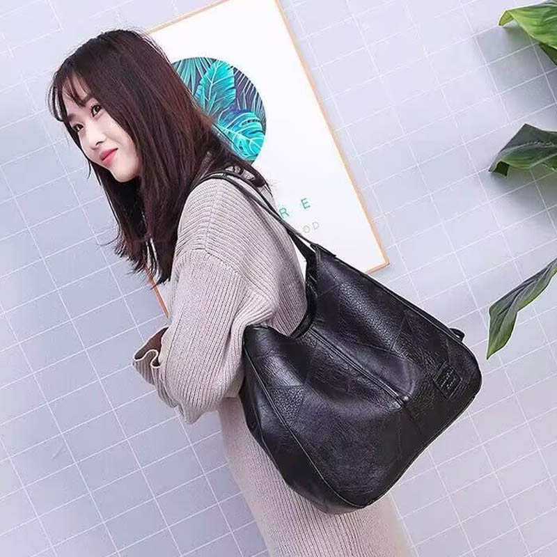 Große Vintage-Ledertasche mit  – Women'S Vegan Bags Bewertung und Preis