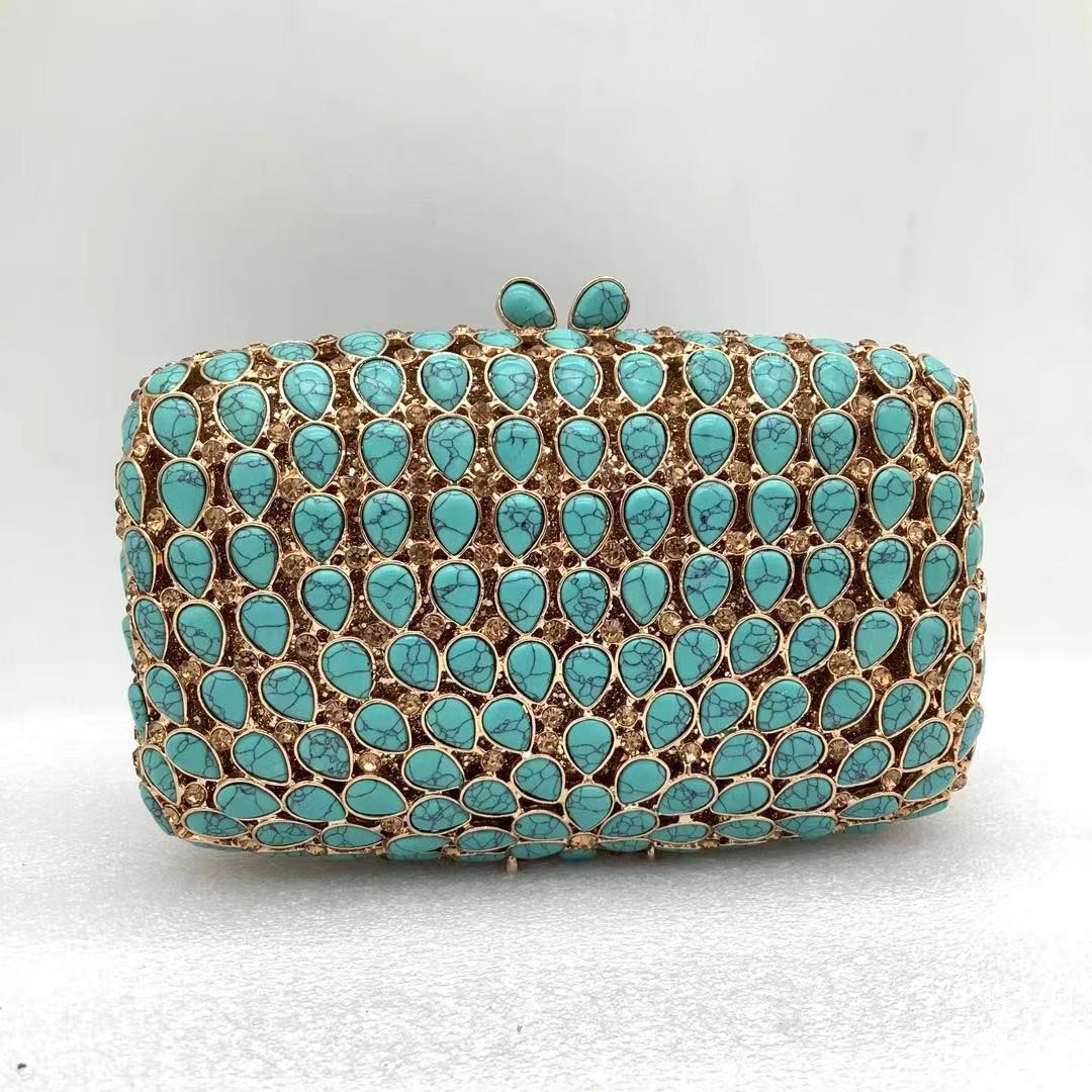 Dame türkis Abend Clutch Tasch – Women Bags Green Bewertung und Preis
