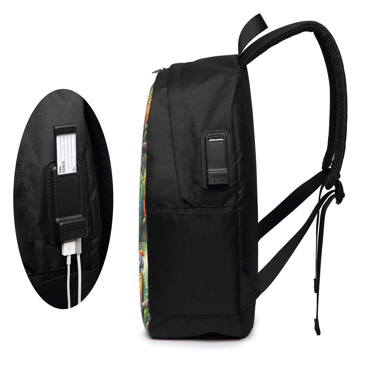 Niedlicher Papageien-Rucksack, – Woman In Bag Bewertung und Preis